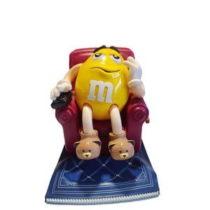 M&M's Rare Vintage Lazy BOY Recliner Chair Yellow Candy Dispenser 1999